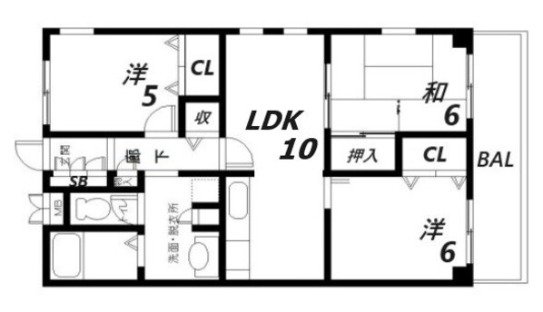 新神戸駅 徒歩4分 3階の物件間取画像